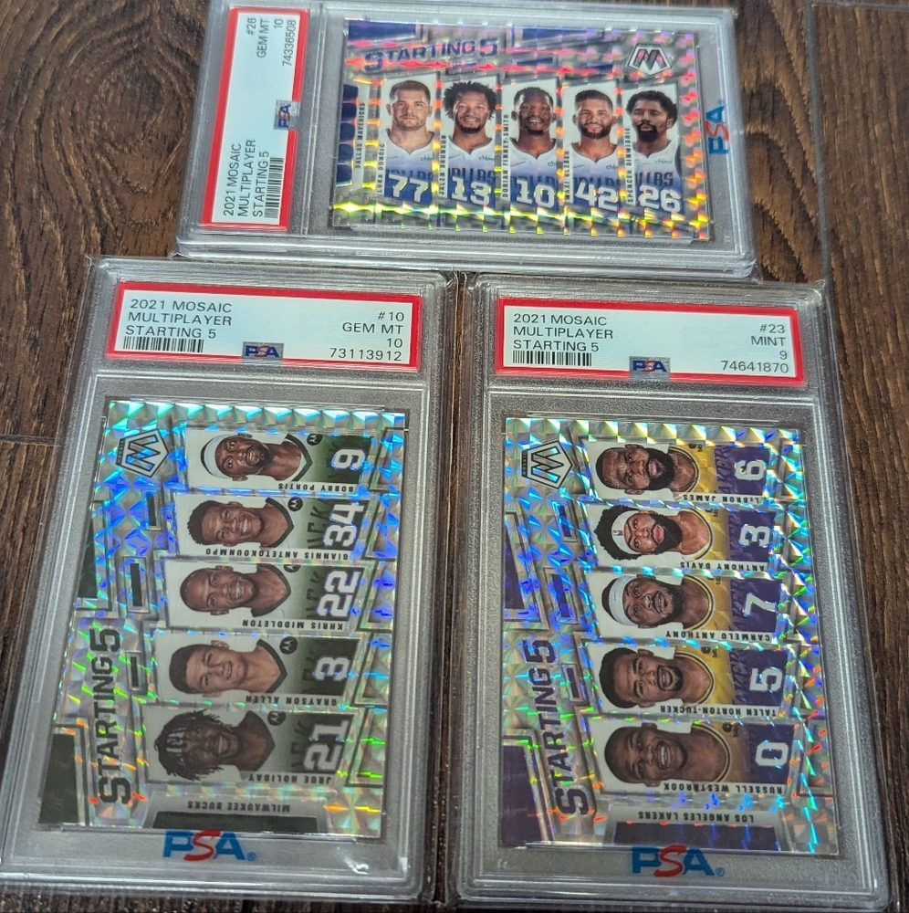 NBA Mosaic Multiplayer Starting 5 Trading Cards